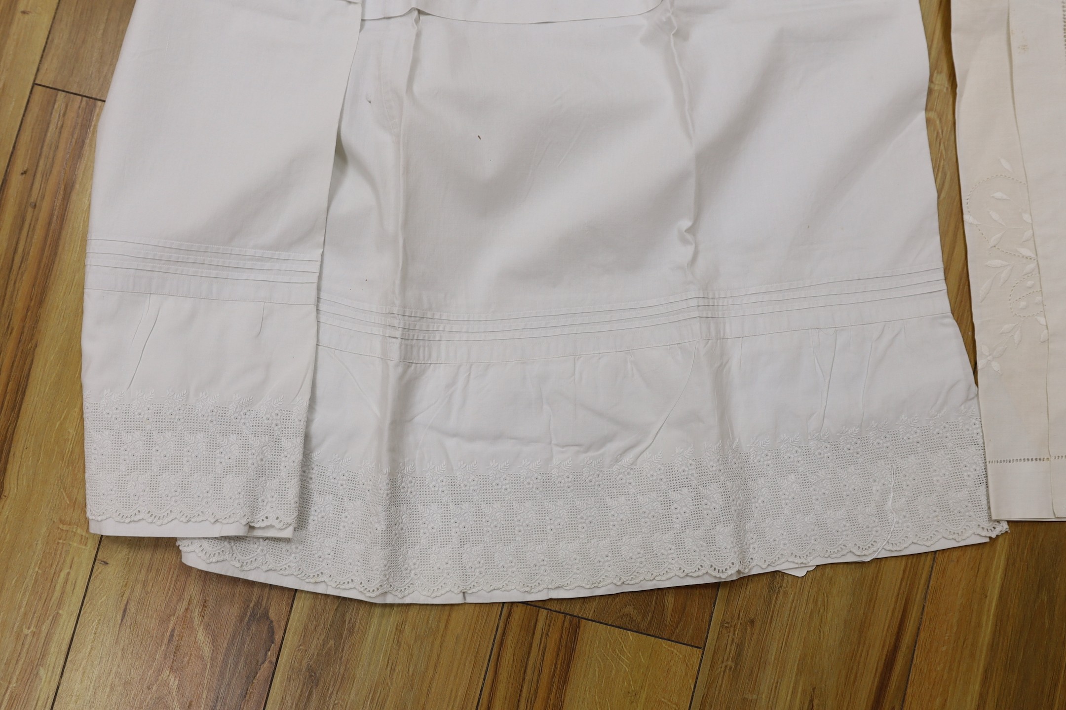 A selection of Edwardian linen undergarments